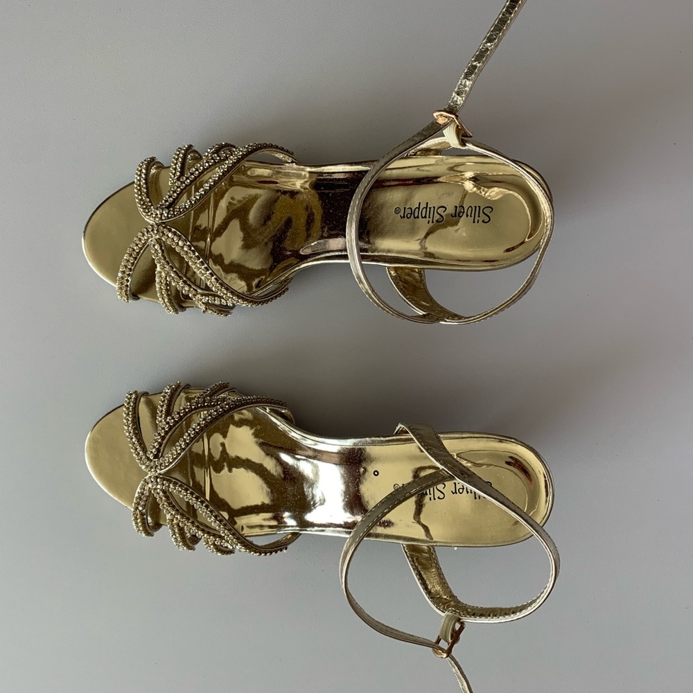 Silver Slipper Heels